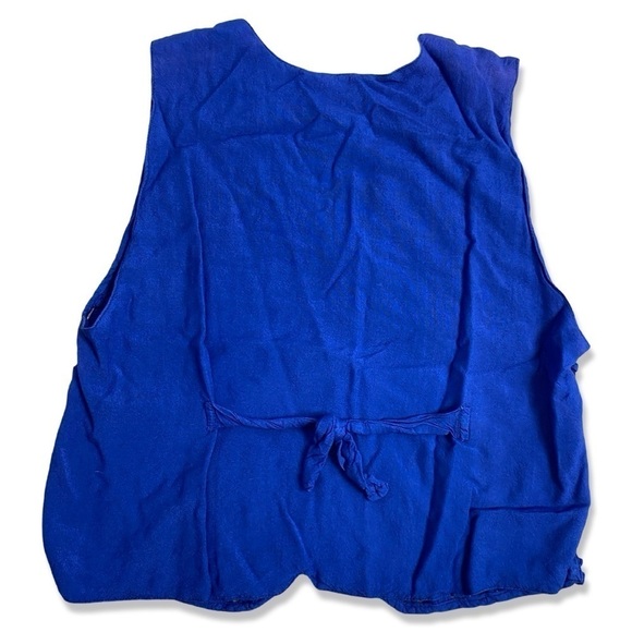 ⭐️VINTAGE AGAPO Open Weave Royal Blue Vest - Picture 5 of 8